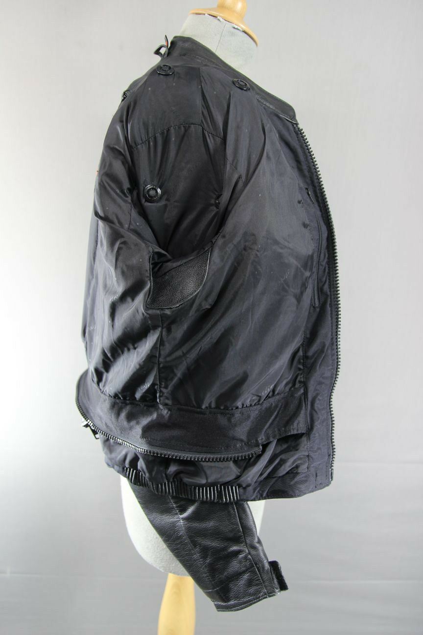 HEIN GERICKE STREETLINE LEATHER BIKER JACKET WITH CE HIPROTEC PROTECTORS 38 INCH