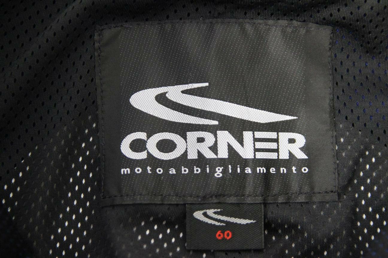 CORNER LEATHER BIKER TROUSERS + CE ARMOUR/KNEE SLIDERS: WAIST 40/INSIDE LEG 30IN