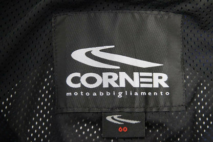 CORNER LEATHER BIKER TROUSERS + CE ARMOUR/KNEE SLIDERS: WAIST 40/INSIDE LEG 30IN
