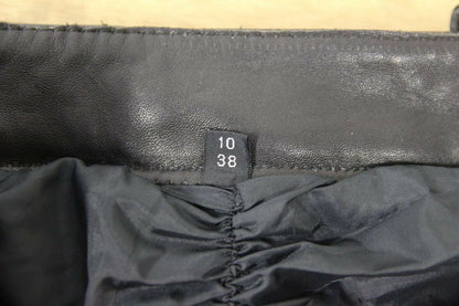 LEWIS LEATHERS BLACK BIKER TROUSERS SIZE 10 - WAIST 28 INCH/INSIDE LEG 28 INCH