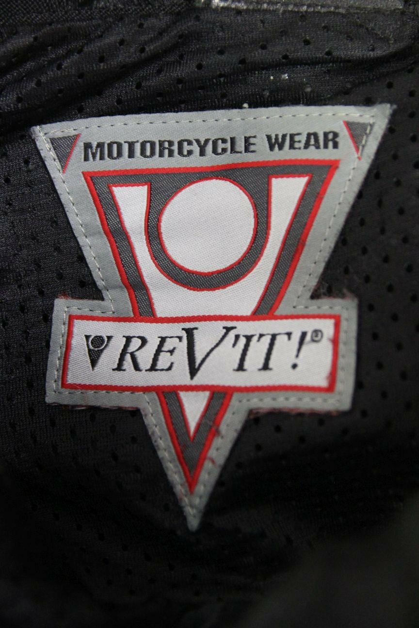 REV'IT BLACK LEATHER BIKER TROUSERS: WAIST 28 INCHES/INSIDE LEG 27 INCHES