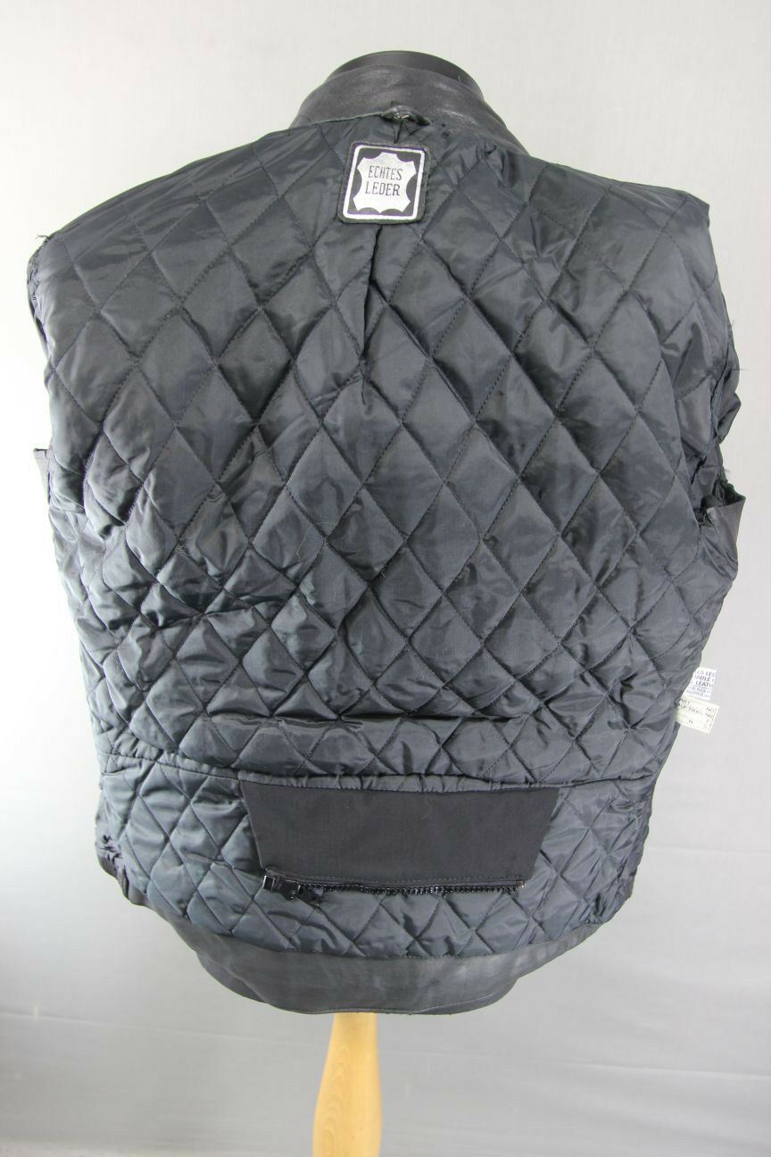 CLASSIC JUMBO INTERNATIONAL BLACK LEATHER BIKER JACKET 40 INCH
