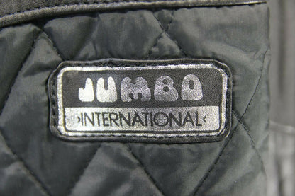 CLASSIC JUMBO INTERNATIONAL BLACK LEATHER BIKER JACKET 40 INCH