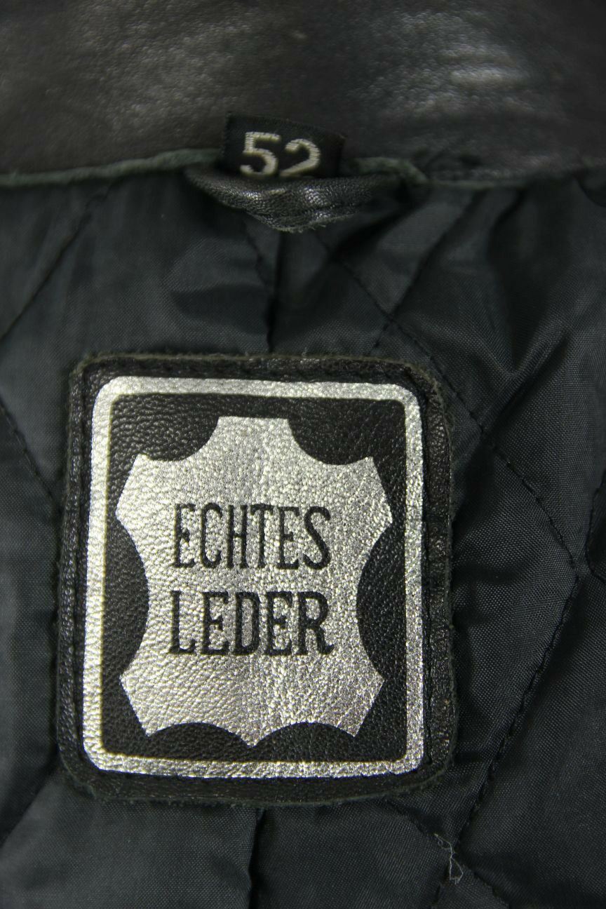 CLASSIC JUMBO INTERNATIONAL BLACK LEATHER BIKER JACKET 40 INCH