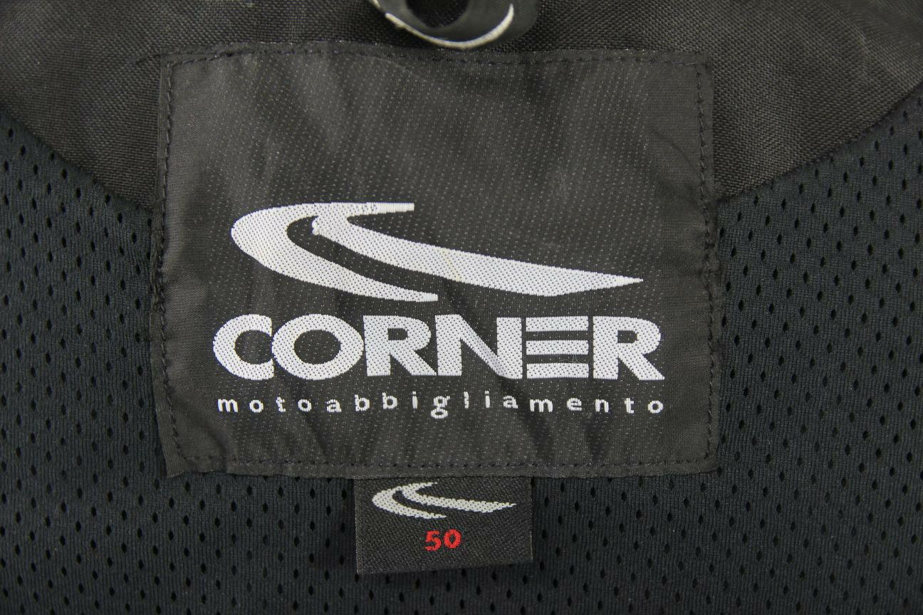 SUPERB CORNER BLACK, GREY & SILVER LEATHER BIKER JACKET 38 INCH