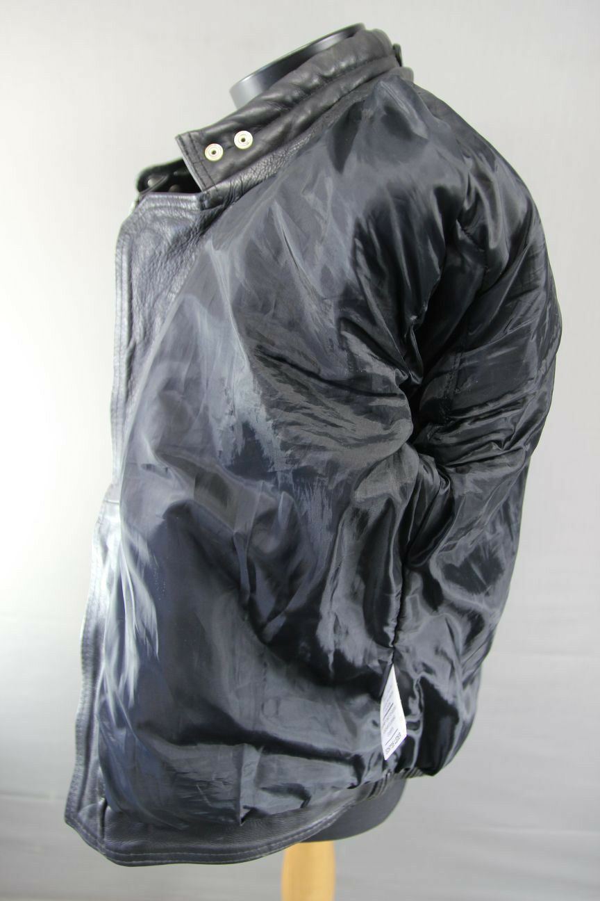 CLASSIC SHAKEEL INTERNATIONAL S.A.K. BLACK LEATHER BIKER JACKET 38 INCH