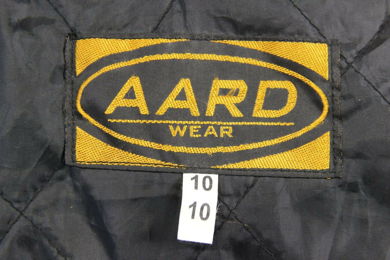 CLASSIC AARDWEAR BLACK LEATHER BIKER JACKET SIZE 10