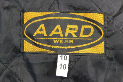 CLASSIC AARDWEAR BLACK LEATHER BIKER JACKET SIZE 10
