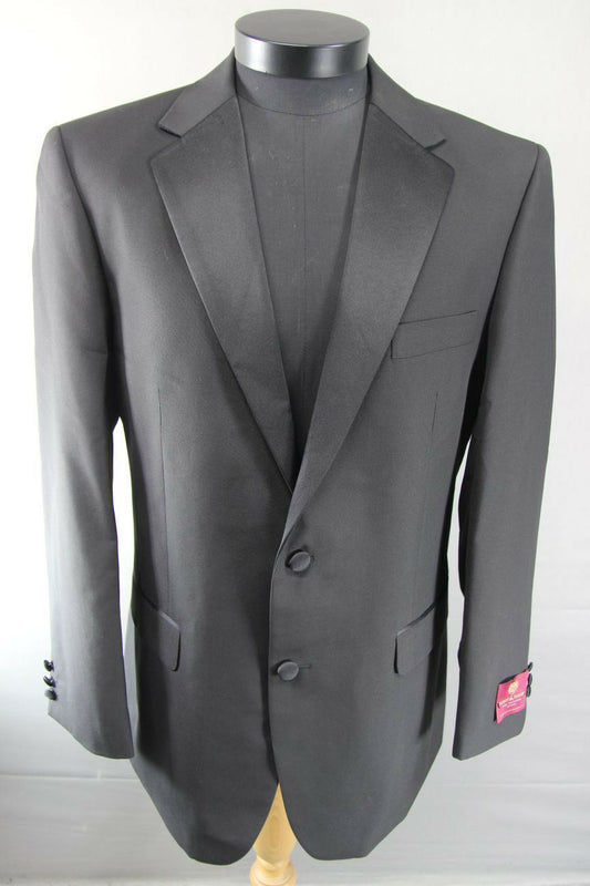 BNWT SCOTT & TAYLOR BLACK FORMAL TWO BUTTONED TUXEDO DINNER JACKET 42-44 INCH