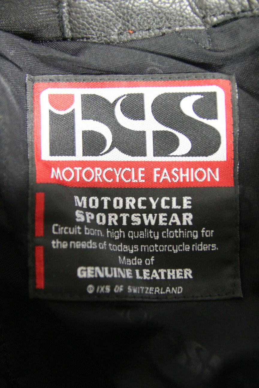 IXS BLACK LEATHER BIKER TROUSERS WITH REMOVABLE CE PROTECTORS:WAIST 28/I LEG 29"