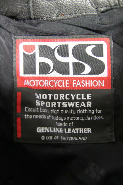 IXS BLACK LEATHER BIKER TROUSERS WITH REMOVABLE CE PROTECTORS:WAIST 28/I LEG 29"