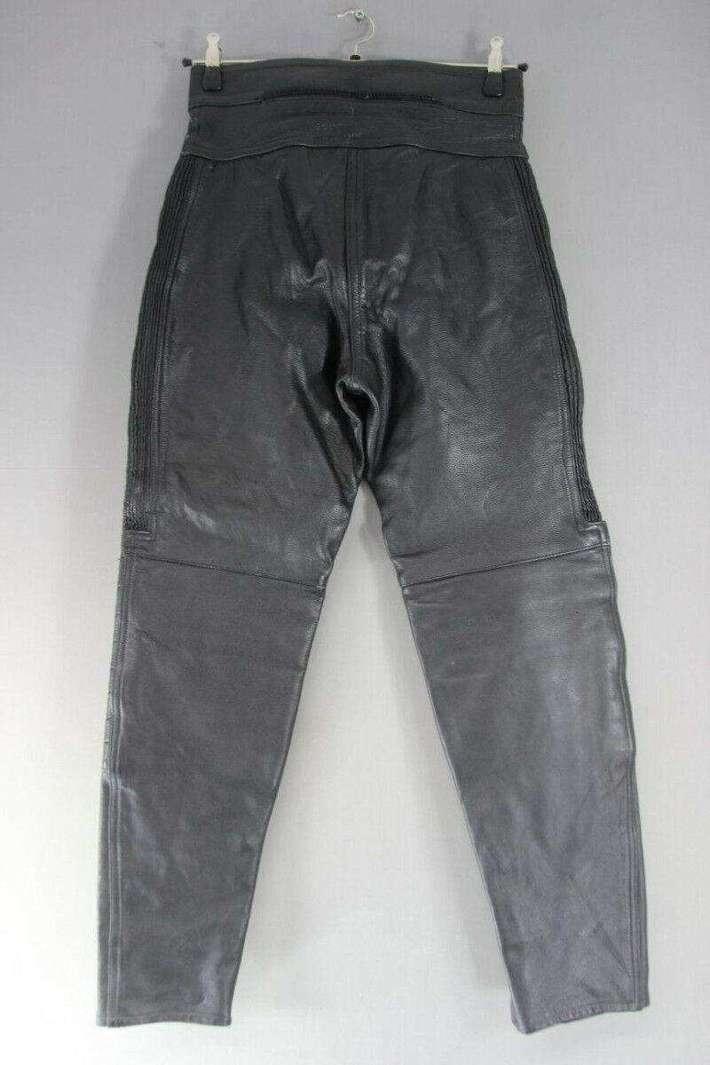 BLACK DYNAMIC LEATHERS BIKER TROUSERS SIZE 14 - WAIST 30 INCH/INSIDE LEG 30 INCH