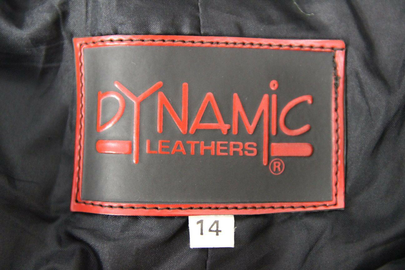 BLACK DYNAMIC LEATHERS BIKER TROUSERS SIZE 14 - WAIST 30 INCH/INSIDE LEG 30 INCH