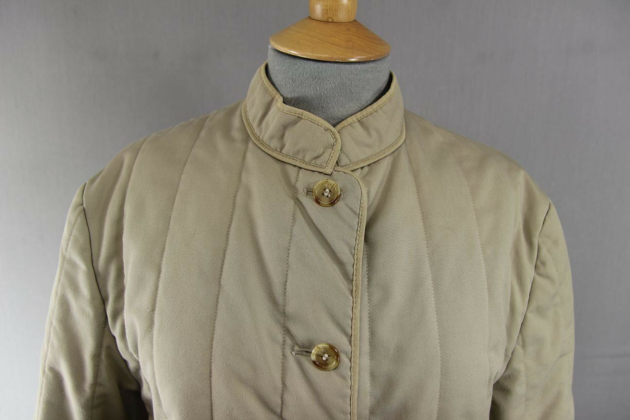 SUPERB AQUASCUTUM BRITISH MADE CLASSIC QUILTED BEIGE JACKET 36-38 INCH CHEST