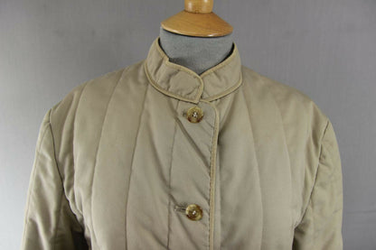 SUPERB AQUASCUTUM BRITISH MADE CLASSIC QUILTED BEIGE JACKET 36-38 INCH CHEST