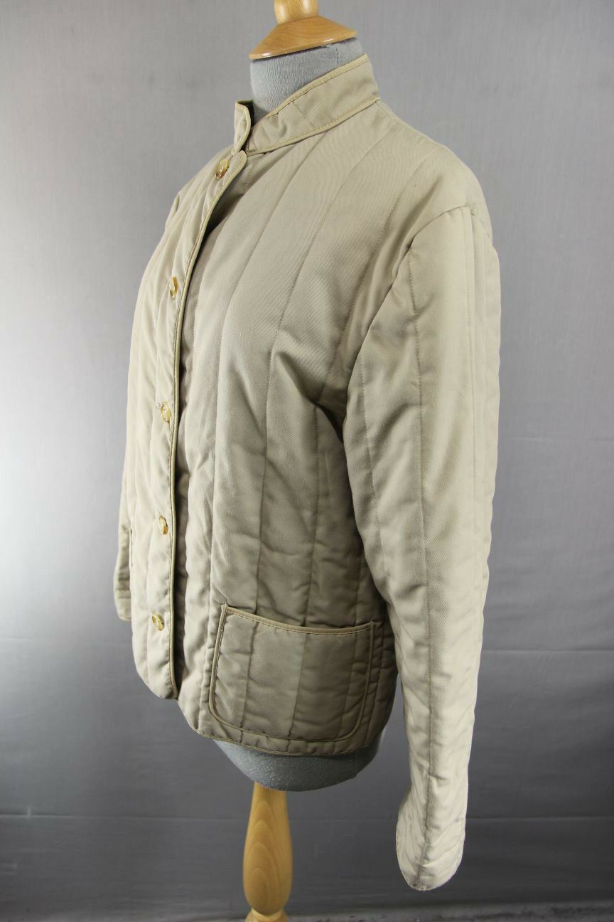 SUPERB AQUASCUTUM BRITISH MADE CLASSIC QUILTED BEIGE JACKET 36-38 INCH CHEST