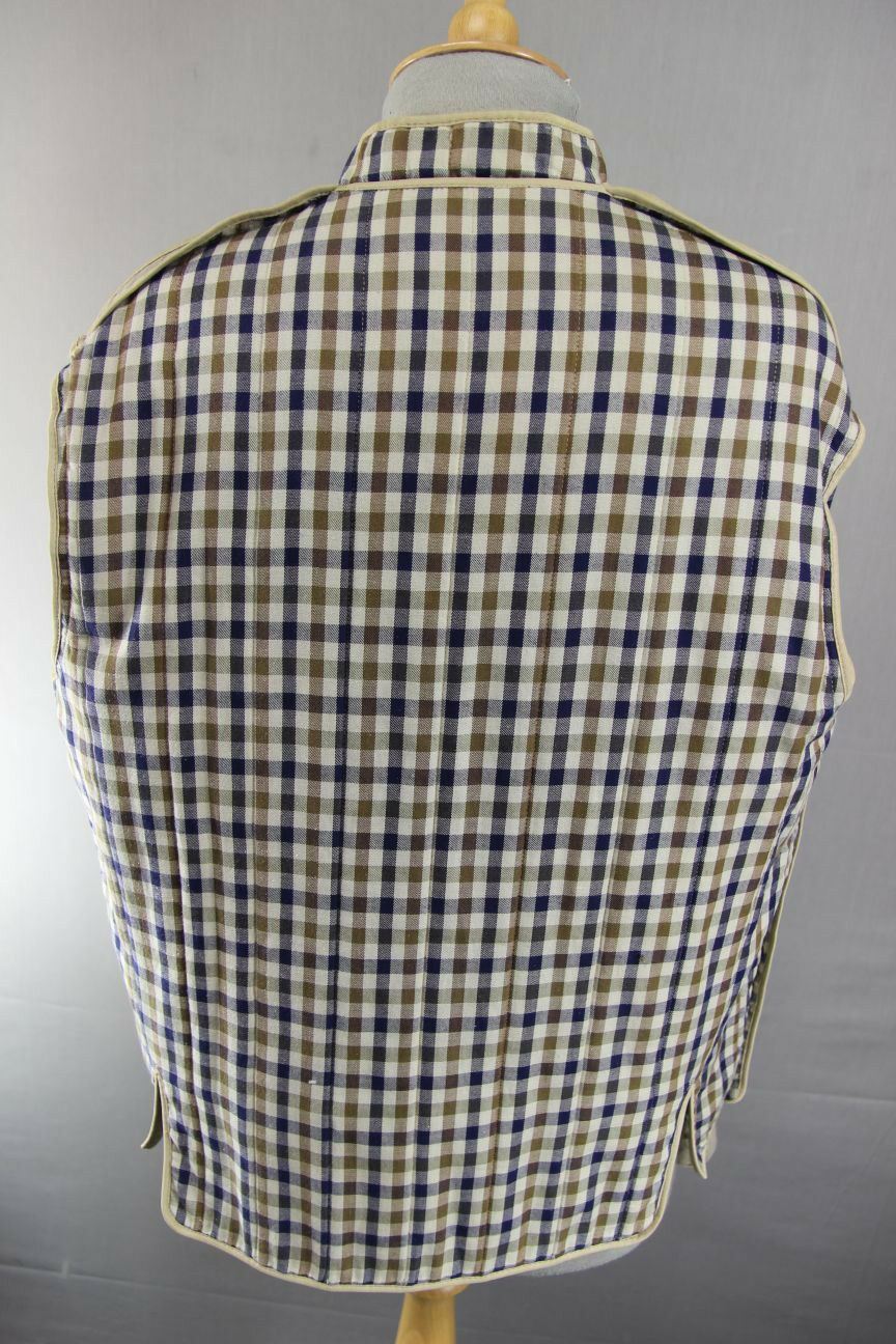 SUPERB AQUASCUTUM BRITISH MADE CLASSIC QUILTED BEIGE JACKET 36-38 INCH CHEST