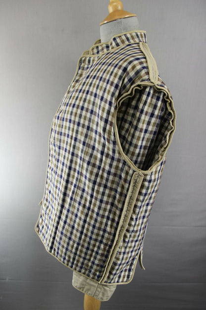 SUPERB AQUASCUTUM BRITISH MADE CLASSIC QUILTED BEIGE JACKET 36-38 INCH CHEST