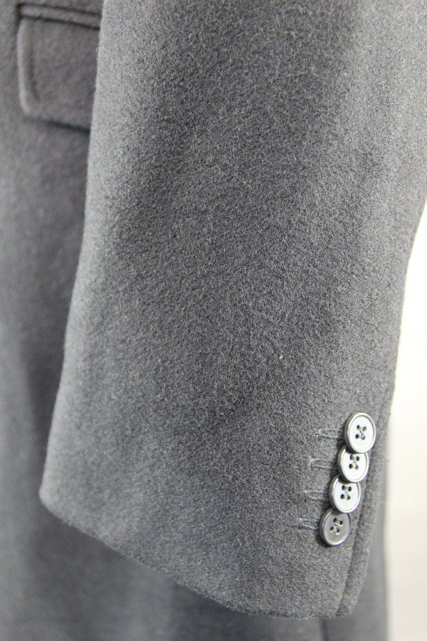 BRAND NEW WOOL RICH 3 POCKET VELVET COLLAR BLACK MELTON OVERCOAT 36-48" WAS £199