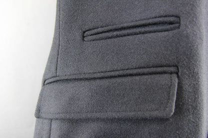 BRAND NEW WOOL RICH 3 POCKET VELVET COLLAR BLACK MELTON OVERCOAT 36-48" WAS £199