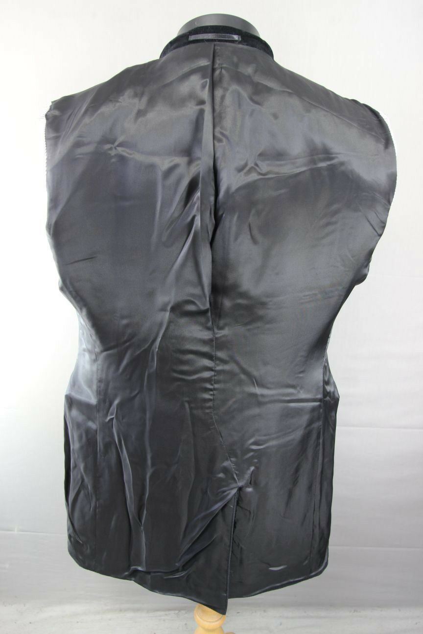 BRAND NEW WOOL RICH 3 POCKET VELVET COLLAR BLACK MELTON OVERCOAT 36-48" WAS £199
