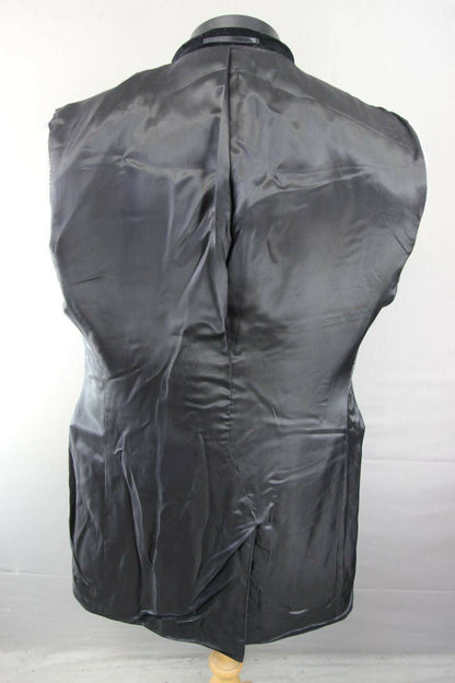 BRAND NEW WOOL RICH 3 POCKET VELVET COLLAR BLACK MELTON OVERCOAT 36-48" WAS £199