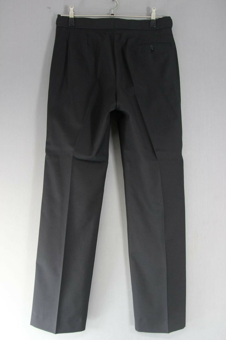 BRAND NEW BLACK FORMALWEAR SATIN STRIPE DINNER SUIT TROUSERS: WAIST 30 - 50 INCH