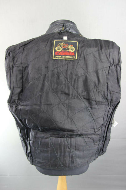 CLASSIC LAMBA BLACK LEATHER BIKER JACKET 36 INCH