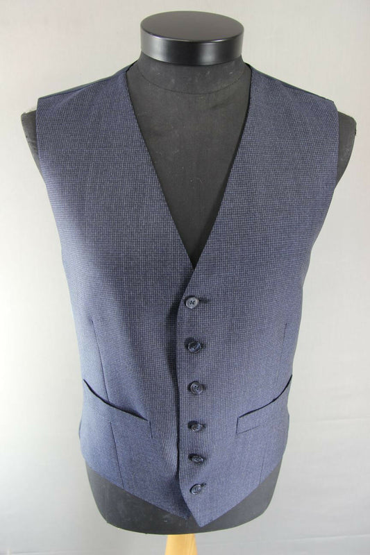 BRAND NEW GARETH SOUTHGATE ENGLAND STYLE BLUE WOOL RICH BLEND WAISTCOAT 42 INCH