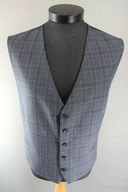 BRAND NEW GARETH SOUTHGATE ENGLAND STYLE CHECKED GREY WAISTCOAT 40-48 INCH