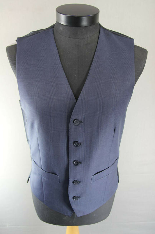 BRAND NEW GARETH SOUTHGATE ENGLAND STYLE WOOL RICH BLEND NAVY BLUE WAISTCOAT 38"