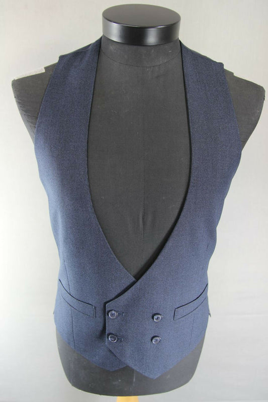 BRAND NEW GARETH SOUTHGATE ENGLAND STYLE BLUE DOUBLE-BREASTED WAISTCOAT 38-44 IN