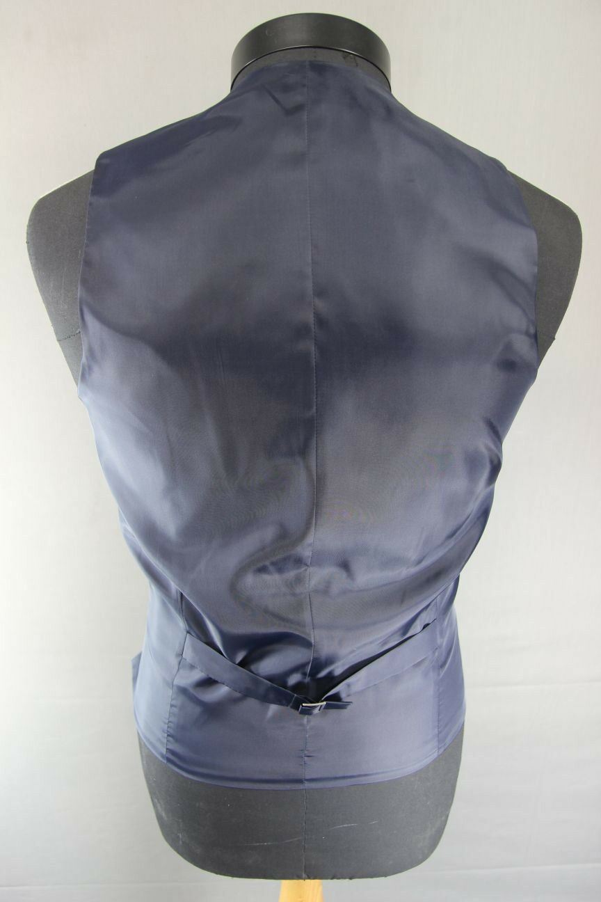 BRAND NEW GARETH SOUTHGATE ENGLAND STYLE BLUE DOUBLE-BREASTED WAISTCOAT 38-44 IN
