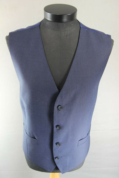 BRAND NEW GARETH SOUTHGATE ENGLAND STYLE PURE WOOL NAVY BLUE WAISTCOAT 46 INCH