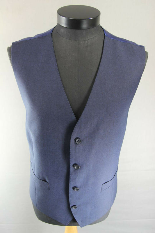BRAND NEW GARETH SOUTHGATE ENGLAND STYLE PURE WOOL NAVY BLUE WAISTCOAT 46 INCH
