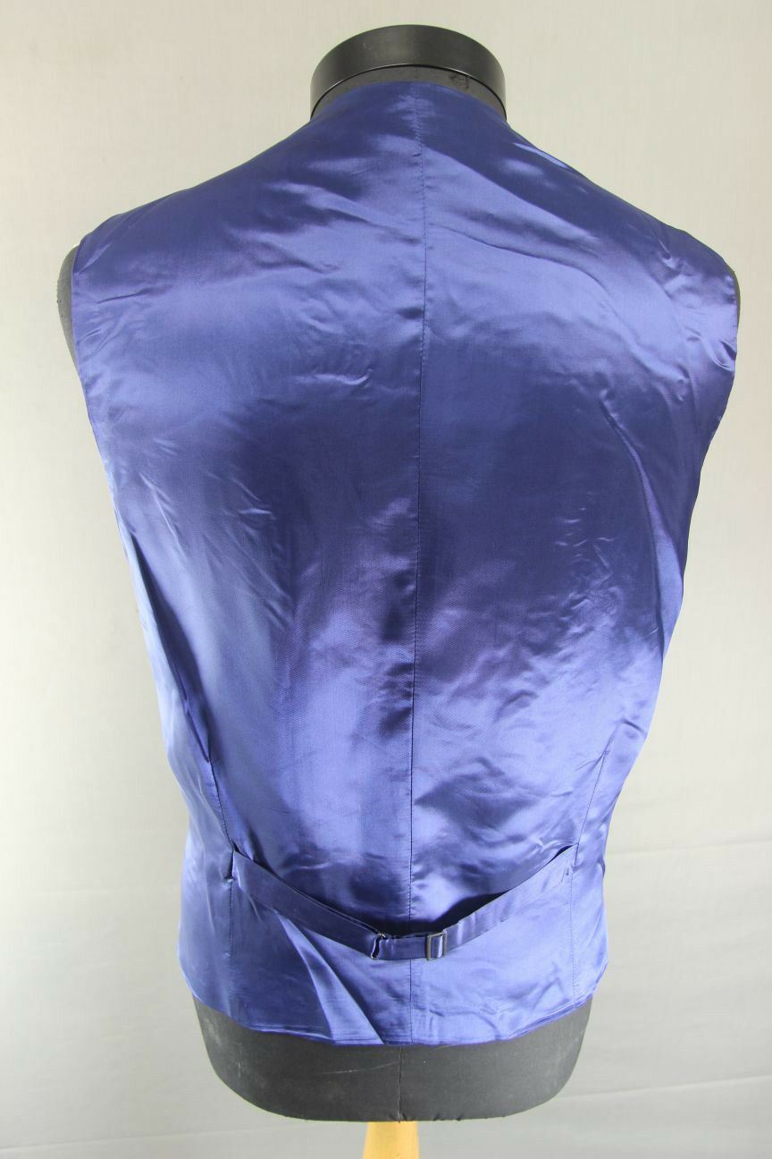 BRAND NEW GARETH SOUTHGATE ENGLAND STYLE PURE WOOL NAVY BLUE WAISTCOAT 46 INCH