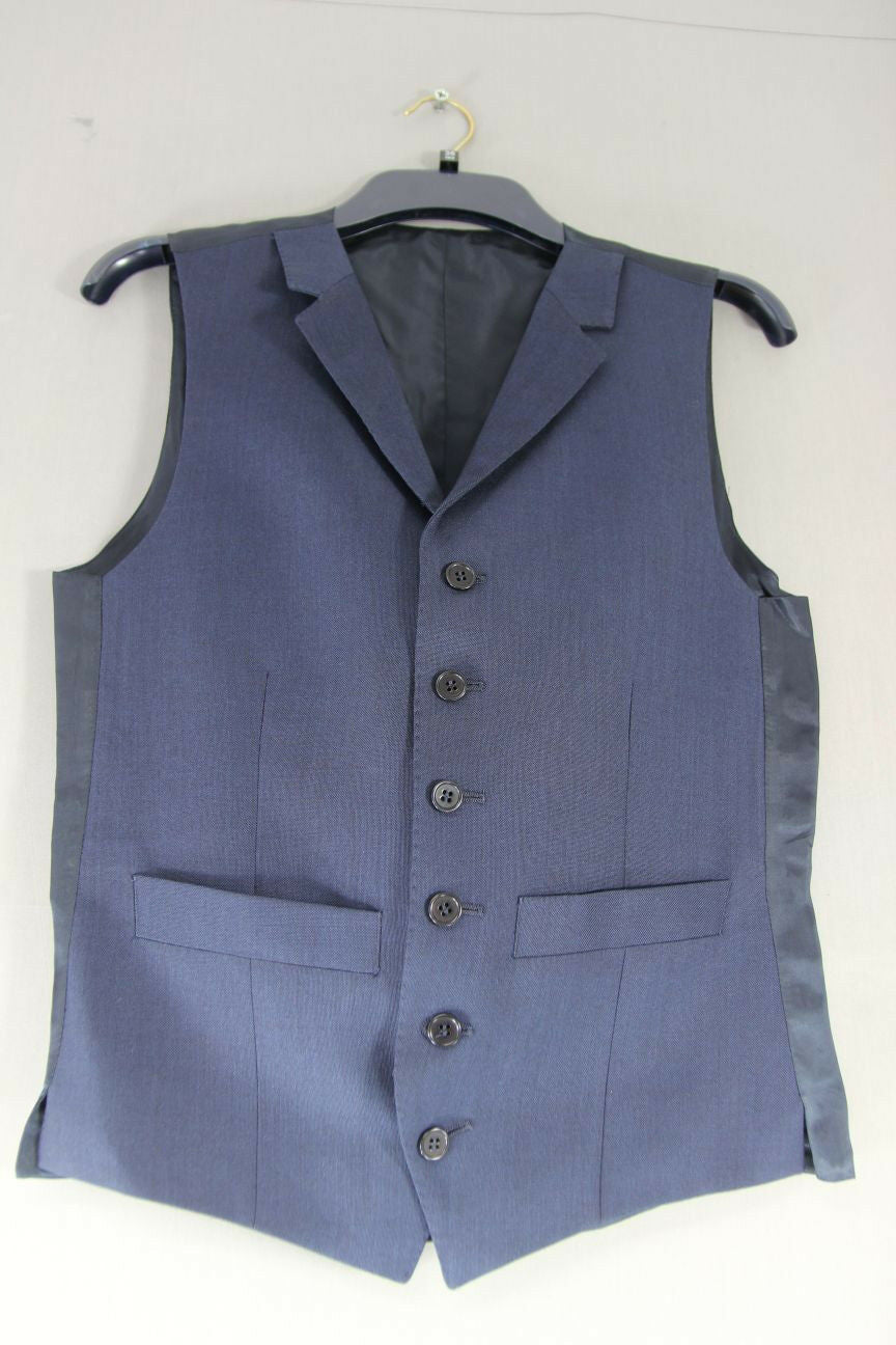 BRAND NEW GARETH SOUTHGATE ENGLAND STYLE PURE WOOL NAVY BLUE WAISTCOAT 36 INCH