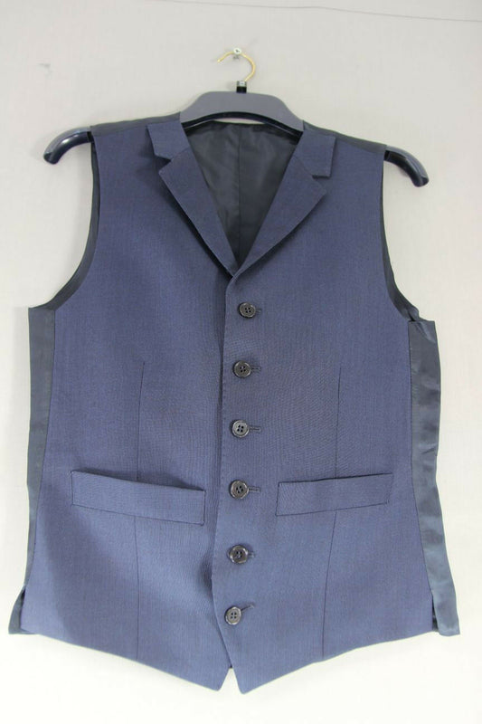 BRAND NEW GARETH SOUTHGATE ENGLAND STYLE PURE WOOL NAVY BLUE WAISTCOAT 36 INCH