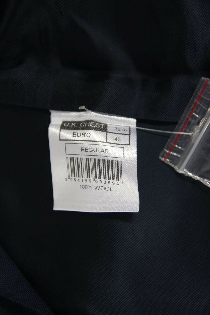 BRAND NEW GARETH SOUTHGATE ENGLAND STYLE PURE WOOL NAVY BLUE WAISTCOAT 36 INCH