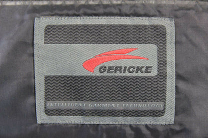 HEIN GERICKE BLACK LEATHER BIKER JACKET  WITH CE HIPROTEC PROTECTORS: SIZE 14