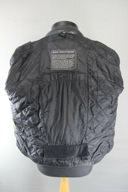 CLASSIC BIKO BLACK LEATHER BIKER JACKET: SIZE 14
