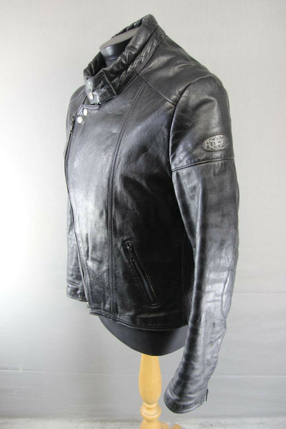 CLASSIC ATLAS BLACK LEATHER BIKER JACKET 38-40 INCH