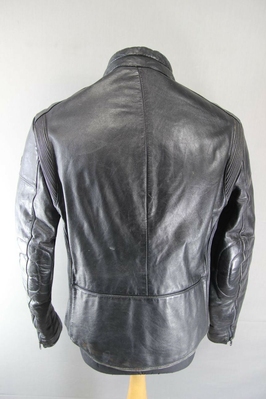 CLASSIC ATLAS BLACK LEATHER BIKER JACKET 38-40 INCH