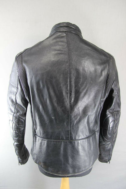 CLASSIC ATLAS BLACK LEATHER BIKER JACKET 38-40 INCH