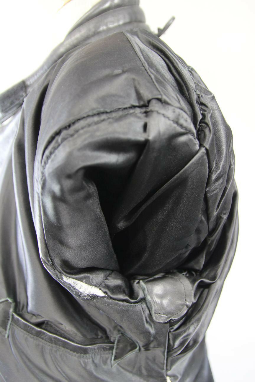 SUPERB QUALITY BLACK LEATHER SPORTEX A5 BIKER JACKET: SIZE 16