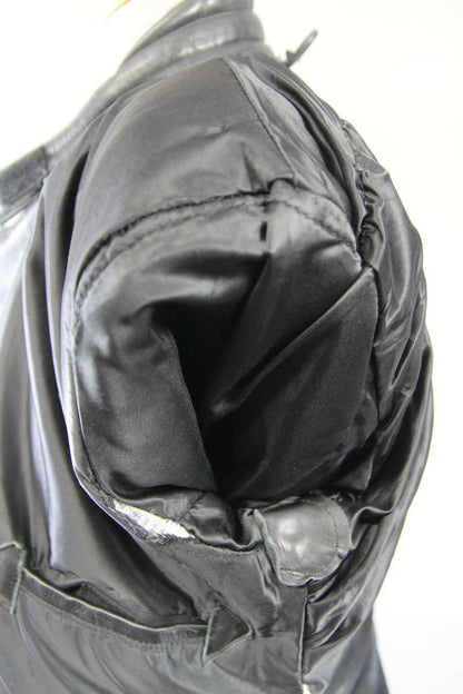 SUPERB QUALITY BLACK LEATHER SPORTEX A5 BIKER JACKET: SIZE 16
