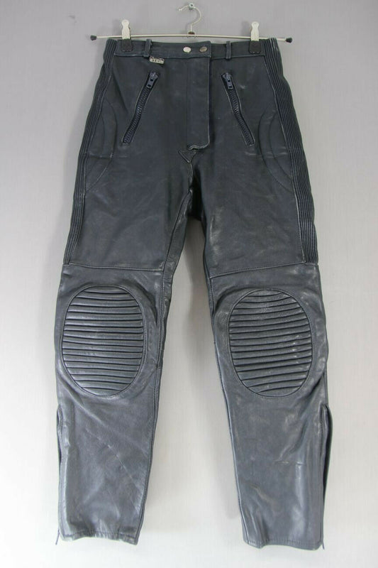 DARK BLUE STEIN LEATHERS BIKER TROUSERS SIZE 10/WAIST 28 INCH/INSIDE LEG 26 INCH