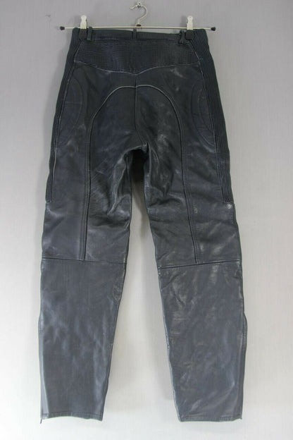 DARK BLUE STEIN LEATHERS BIKER TROUSERS SIZE 10/WAIST 28 INCH/INSIDE LEG 26 INCH