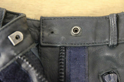 DARK BLUE STEIN LEATHERS BIKER TROUSERS SIZE 10/WAIST 28 INCH/INSIDE LEG 26 INCH