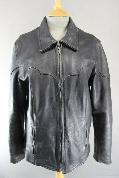 MILWAUKEE BLACK LEATHER BIKER JACKET WITH THINSULATE THERMAL LINING 36 INCH